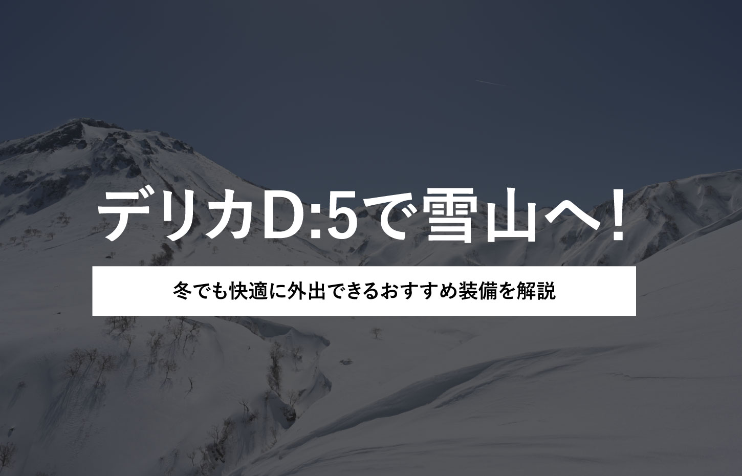 デリカD:5で雪山へ！冬でも快適に外出できるおすすめ装備を解説 – 東海 